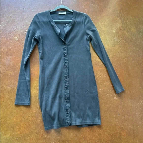 Rag’n’Bone Size Medium Mallory Thermal Ribbed Cotton Mini Dress NWT - Picture 3 of 7